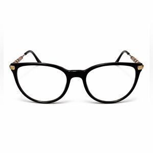 Burberry Black Frames with Gold Temple Accents